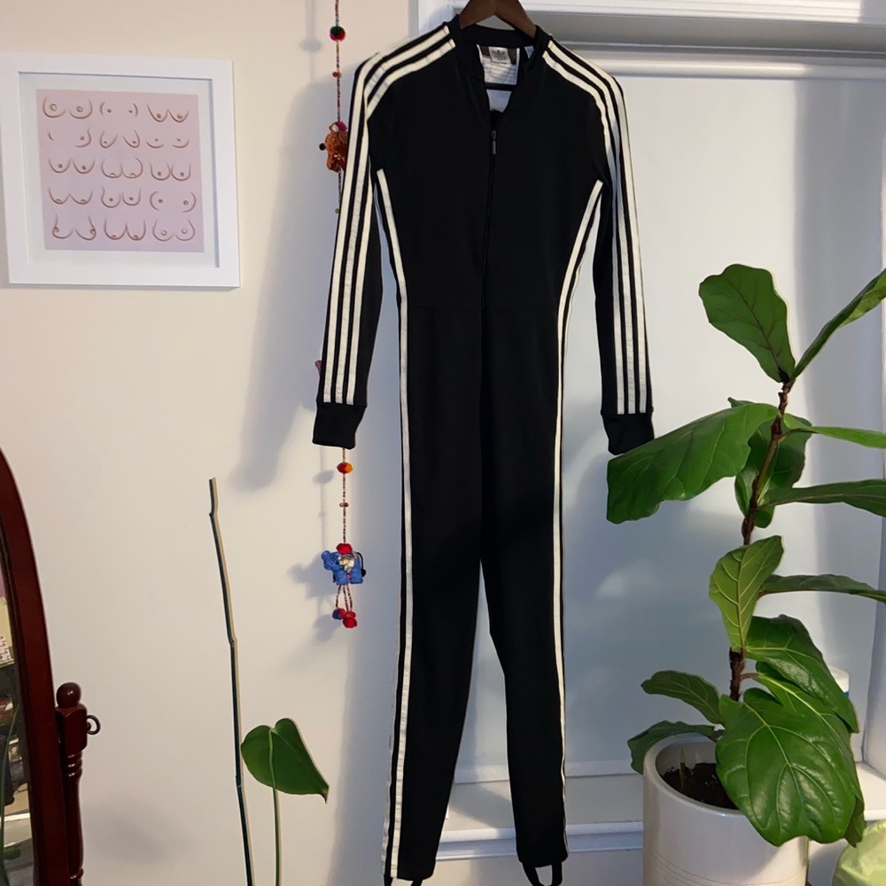 adidas Synthetic Stage Jumpsuit in Black